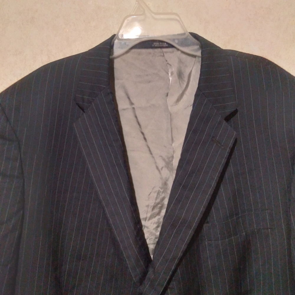 Men's Navy Pinstripe Blazer